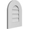 Ekena Millwork Round Top Surface Mount PVC Gable Vent: Non-Functional, w/ 3-1/2"W x 1"P Standard Frame, 14"W x 18"H GVPRT14X1801SN - alternate 2